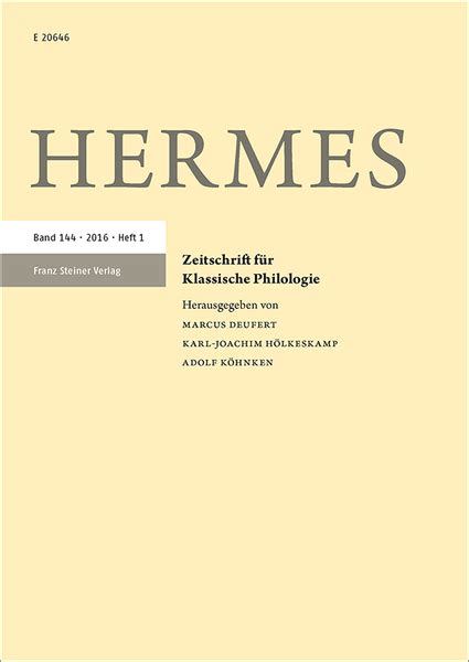 hermes zeitschrift online|Hermes .